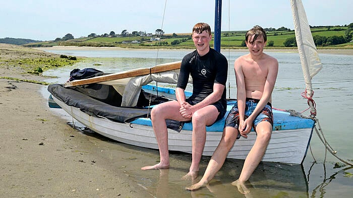 NEWS 21/7/2021 Pictured at the beach at Harbour view Co Cork was Sean O'Connor Millstreet and Chris Quinlan from Bandon. Picture Denis Boyle