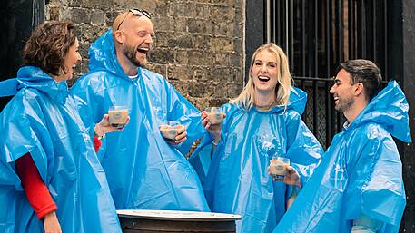 Outdoor socialising in the rain? No problem thanks to West Cork brand's new poncho Image