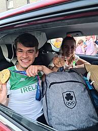 WATCH: Olympic heroes Fintan McCarthy and Emily Hegarty are back home in Skibbereen! Image