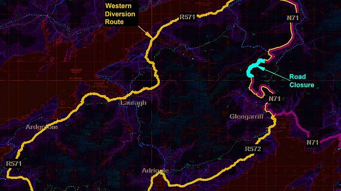 Caha roadworks result in 85km detour Image