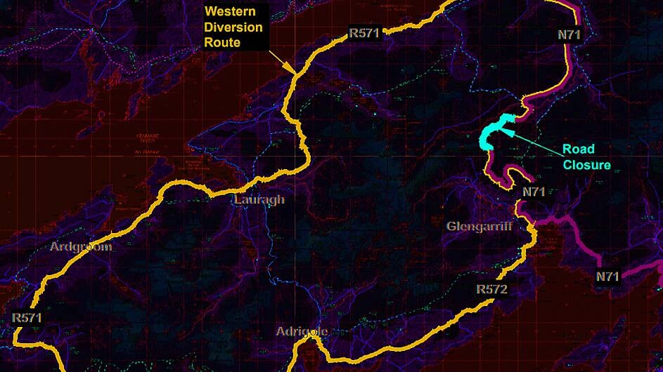 Caha roadworks result in 85km detour Image