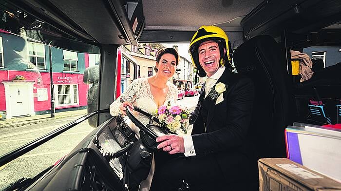 Firefighting couple tie the knot after army careers Image