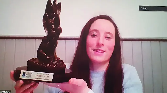 WATCH: Áine Terry O'Sullivan picks up Celtic Ross Hotel West Cork Sports Star monthly award Image