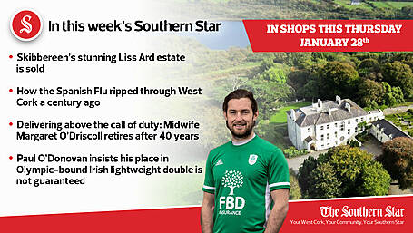 In this week's Southern Star: Skibbereen's stunning Liss Ard estate is sold; How the Spanish Flu ripped through West Cork a century ago; Paul O'Donovan insists his place in Olympic-bound Irish lightweight double is not guaranteed Image