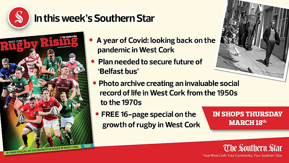 In this week's Southern Star: A year of Covid, Plan needed for future of 'Belfast bus', FREE 16-page special on the growth of rugby in West Cork Image