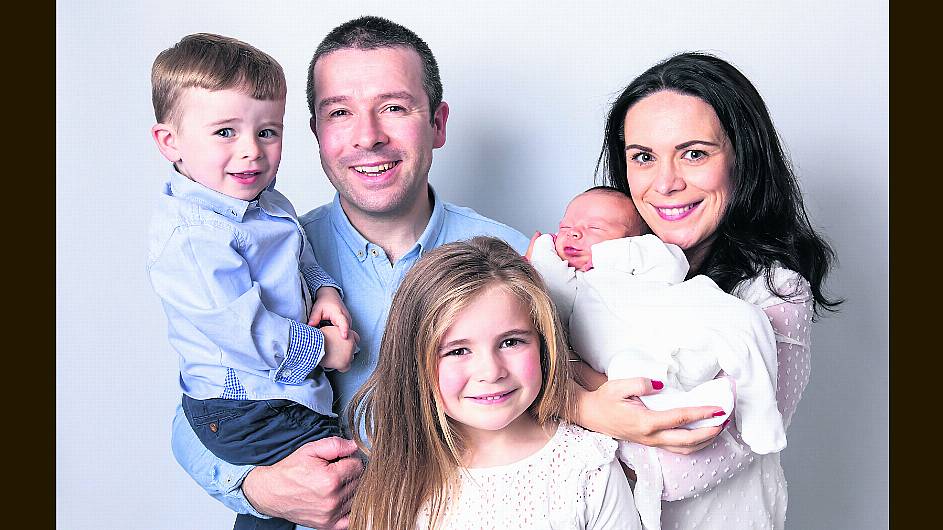 Beth O’Regan with her fiancé Mike and children Maia, Joshua and baby Greyson. 
(Photo: Acorn Photography)