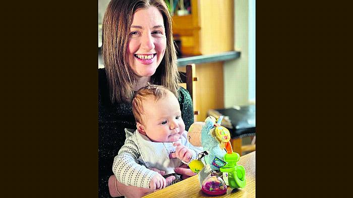 Mairead with baby Liam, who was born in September.