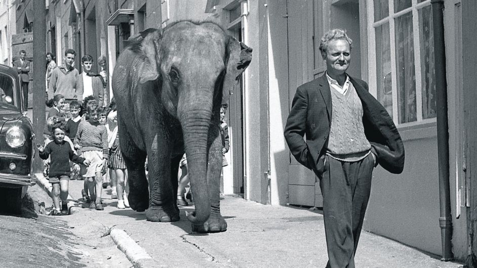 The iconic elephant snap taken on McCurtain Hill, August 1963