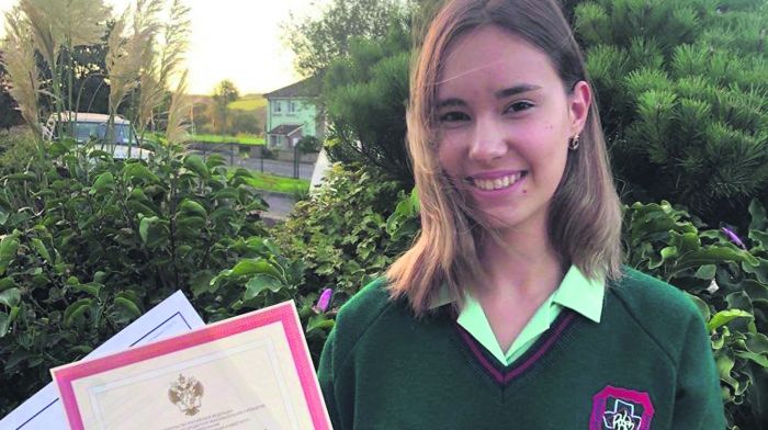 Bandon’s Ariana gets top results in  her Russian exam Image