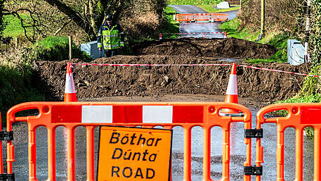 Ahiohill bridge is still closed to traffic Image