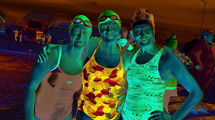 Myrtleville Swimmers Breda Maguire, Ann Marie Murphy and Maura Duffy. 
             (Photo: Siobhan Russell)