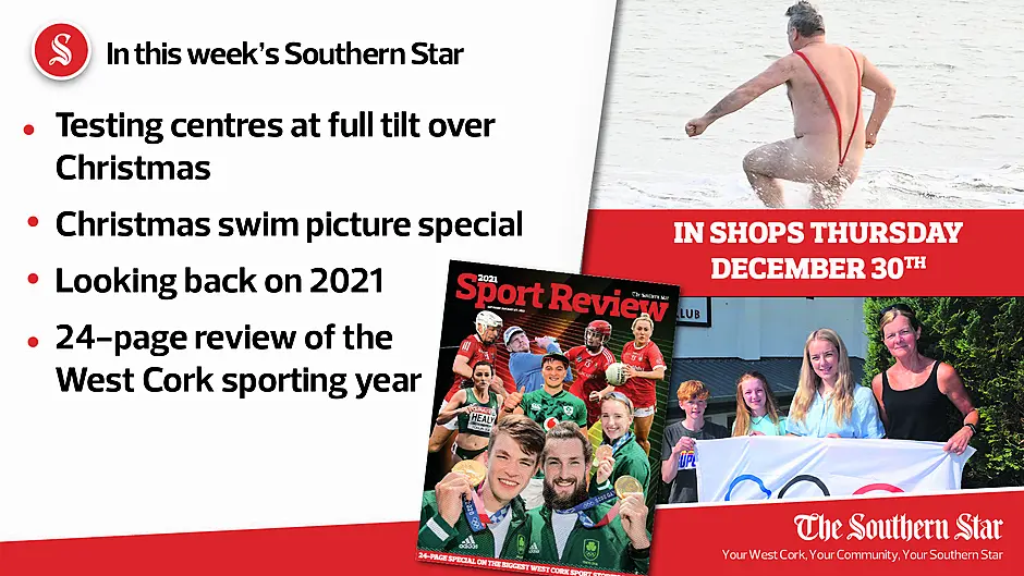 In this week's Southern Star: Review of the West Cork sporting year, testing centres at full tilt over Christmas & a festive swim picture special Image