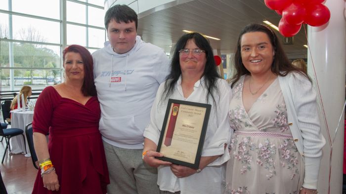 Elaine, Dean, Rita and Natasha O’Leary from Fountainstown, at the awards.		  (Photo: Colm Lougheed)