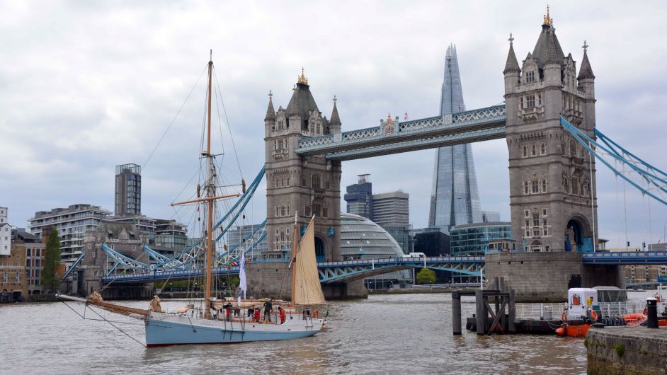 Historic Ilen takes pride of place on the Thames Image