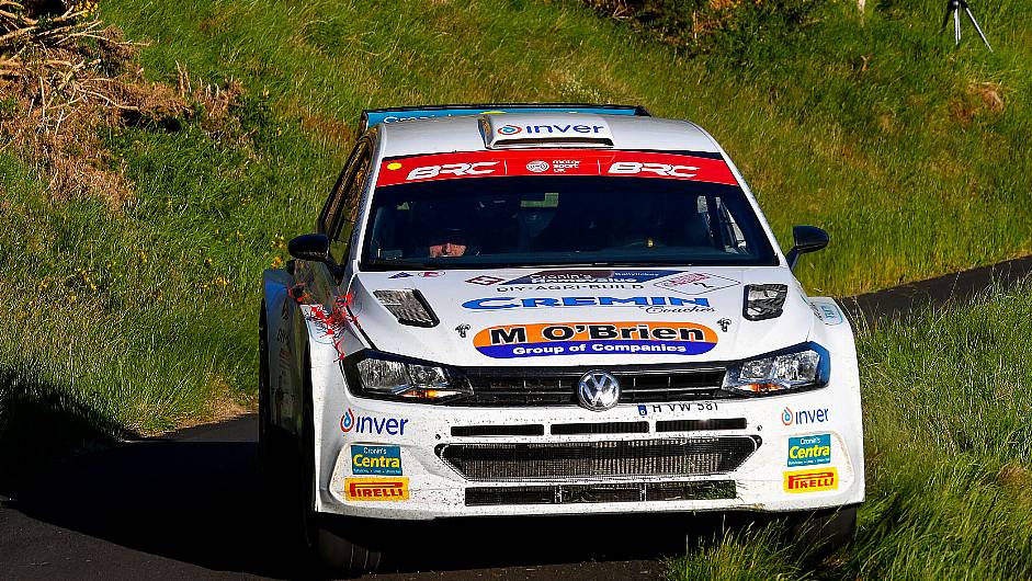 Keith Cronin leads the Jim Clark Rally after day one Image