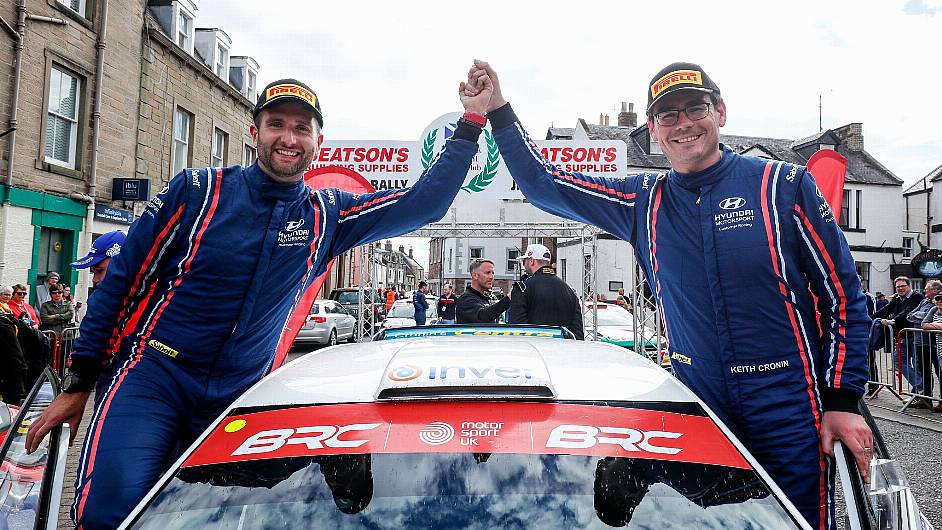 Cronin wins Jim Clark Rally in Scotland to take lead in British Rally Championship Image