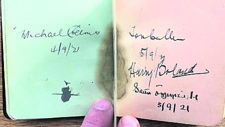 Rare autograph book on display in Michael Collins Centre Image