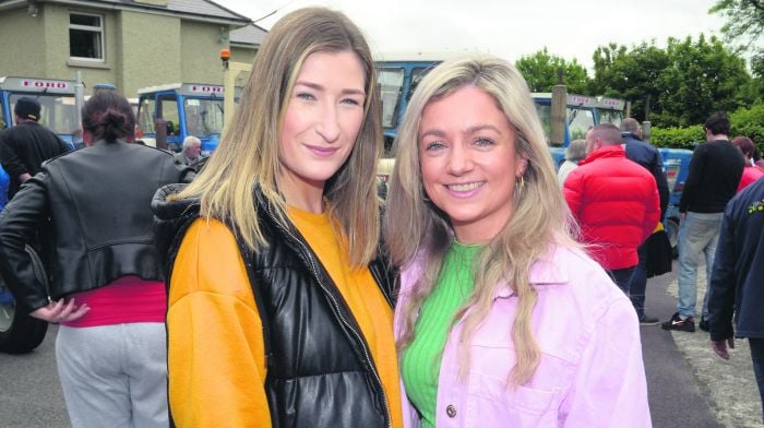 Enjoying a tractor and vintage run in Dunmanway  in aid of MS Ireland, St Mary’s Church and Co-Action West Cork were Ceara Hourihan and Carrie Hurley. (Photo: Denis Boyle)