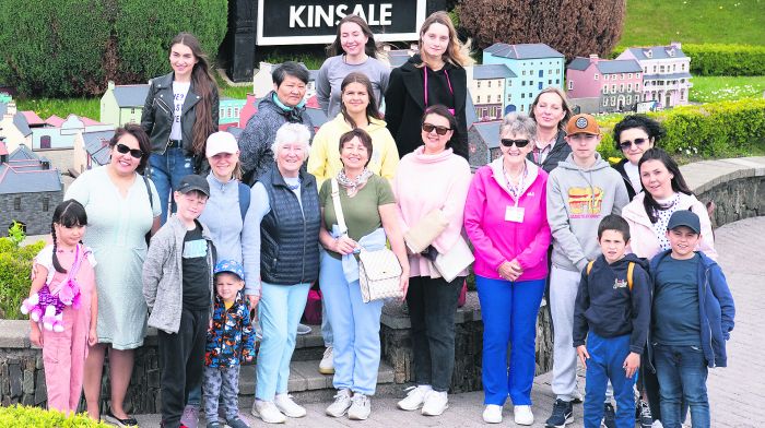 Skibbereen-based Ukrainians on a recent visit to the West Cork Model Railway Village in Clonakilty that was organised by Skibbereen Irish Red Cross and St Vincent de Paul & Friends - represented by Jennet O’Driscoll, who also acted as interpreter, Noreen McCarthy and Catriona Buckley. 					                  	                          (Photo: Martin Walsh)