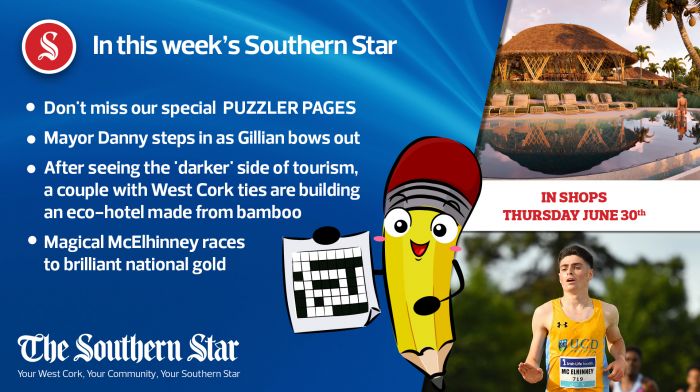 In this week's Southern Star: Special PUZZLER PAGES, Mayor Danny steps in as Gillian bows out & Magical McElhinney races to brilliant national gold Image