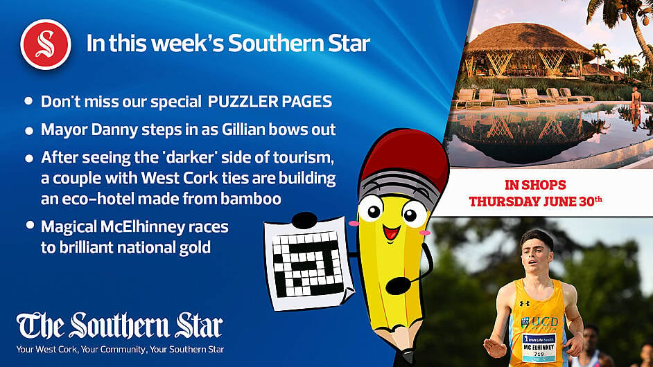 In this week's Southern Star: Special PUZZLER PAGES, Mayor Danny steps in as Gillian bows out & Magical McElhinney races to brilliant national gold Image