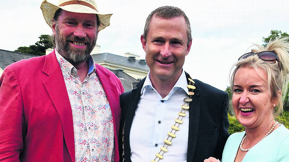 Enjoying the event were Eoin Ryan (best dressed man), Maeve Hurley (best dressed lady) with the president of Skibbereen Lions Club Kevin Fitzgerald