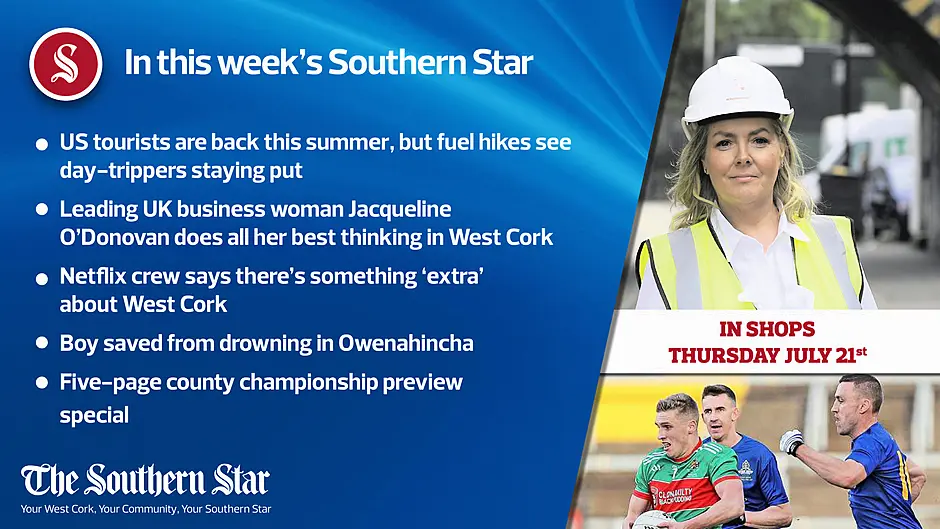 In this week's Southern Star: US tourists are back this summer but fuel hikes see day-trippers staying put, Boy saved from drowning in Owenahincha & Five-page county championship preview special Image