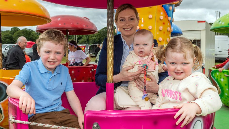 Ronan, Elaine, Brooke and Ashley Lombard from Dunmanway enjoying the teacup ride at Dunmanway Agricultural Show. (Photo: Andy Gibson)