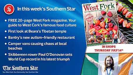 In this week's Southern Star: FREE 20-page West Fork magazine, Camper vans causing chaos at local beaches, First look at Beara's new Tibetan temple Image