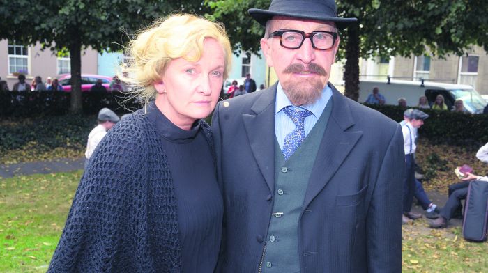 Nora Scannell and Michael O’Mahony  in character for commemorations in Clonakilty. 			  (Photo: Denis Boyle)