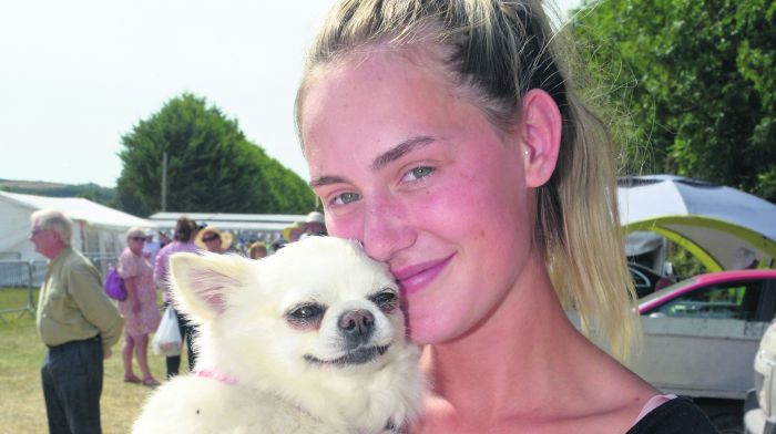 Eva Asntsen and her buddy at Ballygarvan Show. Photo: Denis Boyle