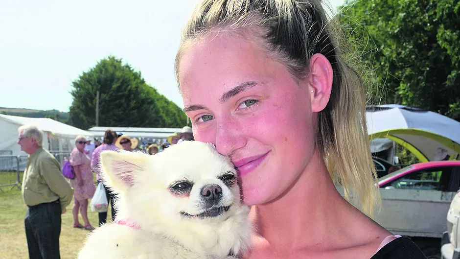 Eva Asntsen and her buddy at Ballygarvan Show. Photo: Denis Boyle