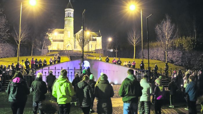 A section of the crowd at the vigil held in Timoleague. 
(Photo: Gearoid Holland)