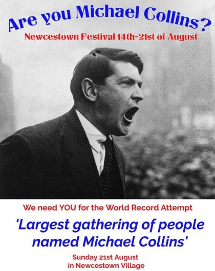 Festival hopes to bring as many men named Michael Collins into one place Image