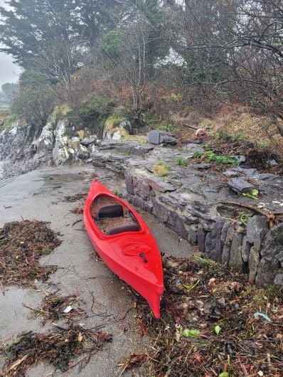 Kayak taken from beach in Schull Image