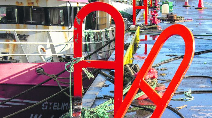 Steps taken to fix bent ladders at Keelbeg Pier Image