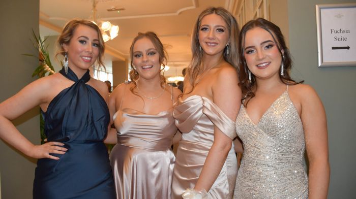 At  the Skibbereen Community School grads were Grace Hallahan, Chloe Conway, Ava Kelly and Jennifer Keating. (Photo: Anne Minihane)