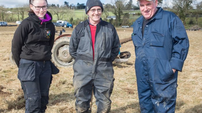 Katie Hayes, Bandon with John Kirby and John Hayes at the ploughing match