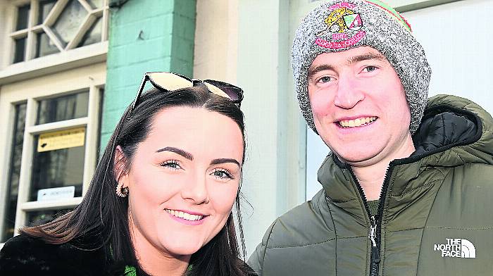 Meabhdh Sexton, Lislevane and Ciarán Crowley, Clonakilty at the St. Patrick’s Day Parade in Clonakilty.  Photo: Martin Walsh.