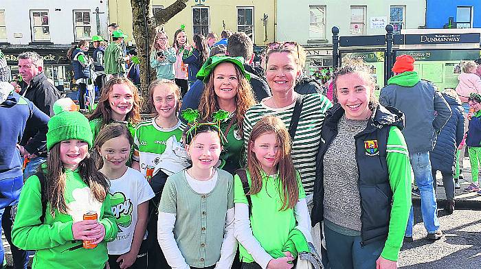 In Dunmanway were: Emily Bayer, Sophie Mawe Downey, Ellie O Donoghue, Charley Mawe McCarthy, Melissa Duggan, Lauren Mawe Downey, Aoibhinn Gleeson, Irene Mawe, Sharon Mawe.