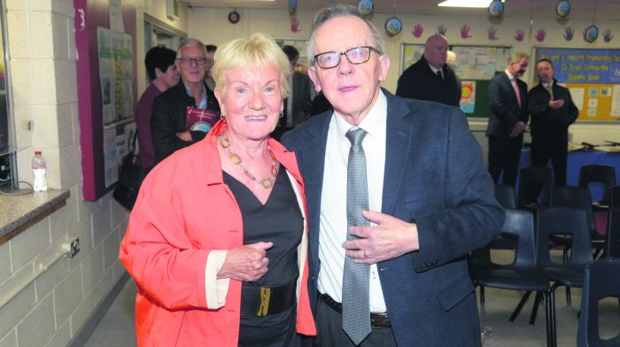 At Carrigaline Community School’s 40th anniversary celebrations were former teachers Catriona McGrath and Billy Kennfick.