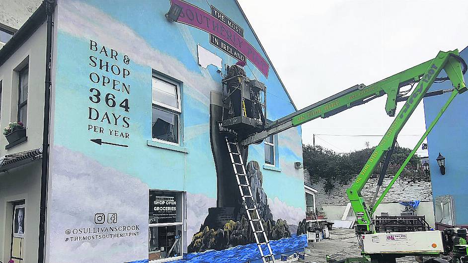 Crookhaven pub swaps topless mermaid mural for a bright pint! Image