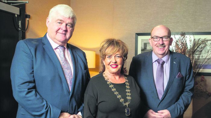 Chief Supt Cadogan, a former Kinsale Lions Club president with current president Alice de la Cour and former president Gerry O’Dwyer.