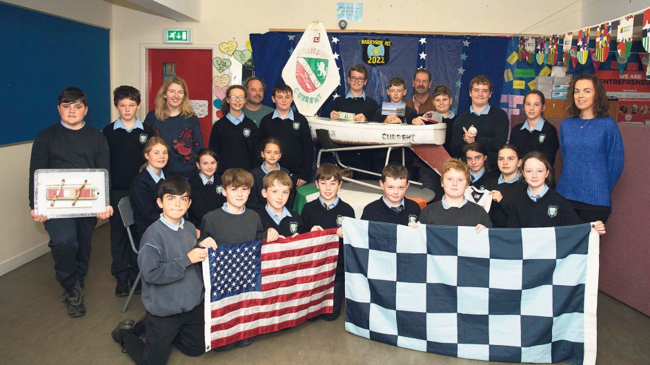 New friends are made as New Jersey school’s mini boat lands in Barryroe Image