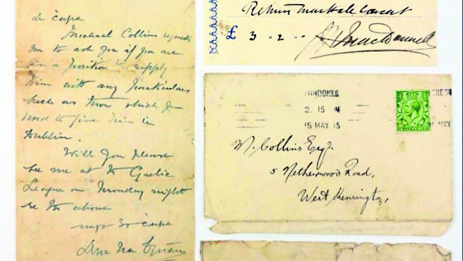 Michael Collins’ blackthorn stick and letters going under hammer Image