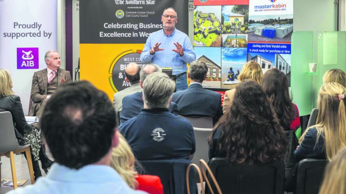 Tadhg O’Sullivan of Allihies Copper Museum makes his pitch.