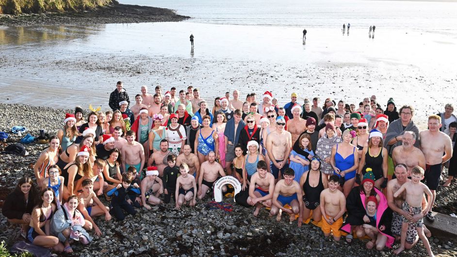 Participants in the 47th annual  swim at Broadstrand, Courtmacsherry where proceeds were in aid of Cope (Clonakilty) and the Paediatric Cystic Fibrosis Unit at Cork University Hospital. 	                                                                                     (Photos: Carlos Benlayo, Martin Walsh, Andy Gibson, Anne Minihane, Denis Boyle)