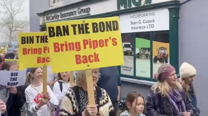 WATCH: Ban the bond protest in support of Piper's Funfair in Kinsale Image