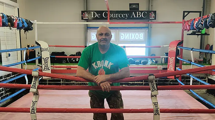 De Courcey ABC packing punch in new Bandon base Image
