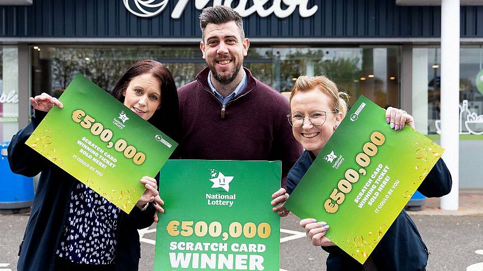 ‘Complete shock’ for Cork player who wins €500k on scratch card Image